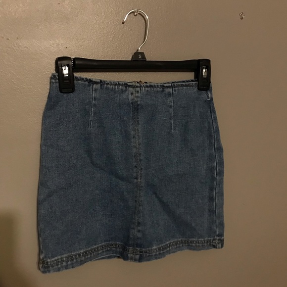 Denim Skirt & White Long Sleeve Turtle Neck - Picture 5 of 6